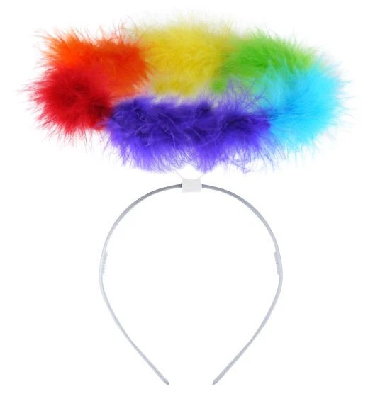 Pride Rainbow Angel Halo Headband - Costume Accessory Fancy Dress Up Multi Gay - Image 1 of 1