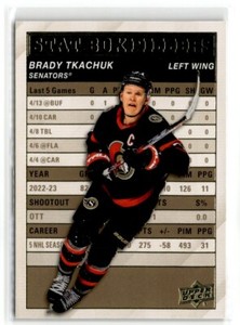 2023-24 Upper Deck Series1 Stat Box Fillers Gold Brady Tkachuk #SB-17 Ottawa