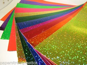 Sequins HOLOGRAPHIC Sign Vinyl, 3 sheets of 8 x 12 inch, glittering sparkles - Picture 1 of 32
