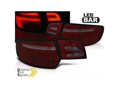 led bar tail lights red smoke seq for audi a3 8p 5d 2008-2012 hatchback - Image 1 of 4