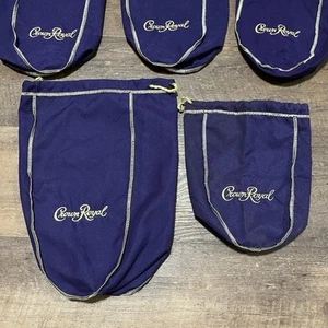 Crown Royal Drawstring Bags Lot Of 8 Total (7 Purple, 1 Orange) NFL - Picture 1 of 4