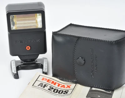 Pentax AF-200S Electronic Flash with Case & User Manual #0795 - Image 1 of 4