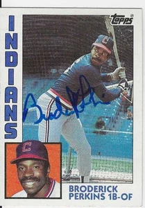 Broderick Perkins Cleveland Indians persönlich handsignierte Karte - Bild 1 von 1
