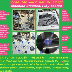 1974 JRR TOLKIEN - THE HOBBIT - Nicol Williamson - 4 LP Vinyl Box Set - VG+/VG+ - Imagen 1 de 18