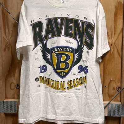 复古 1996 年 NFL 巴尔的摩乌鸦队首届赛季衬衫重印 AN53213 — 第 1/2 张图片