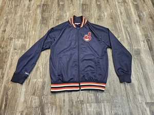 Mitchell & Ness Cleveland Indians Chief Wahoo Track Jacket Sz L Guardians - Picture 1 of 7