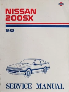 1988 Nissan 200SX Factory Shop Repair Service Manual Original XE SE - Foto 1 di 4