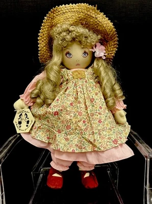 "Muñeca vintage de 20"" de Pauline Bjonness Jacobsen, muñeca de tela todo original / ca, 1983" Foto 1 de 4