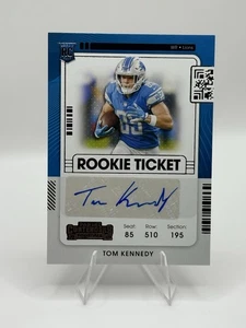 Fútbol americano Panini Contenders 2021 Tom Kennedy Detroit Lions automático novato #283 radiocontrol - Imagen 1 de 11