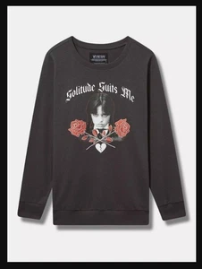 Torrid Wednesday Cozy Fleece Crew Neck Pullover Sweatshirt 2 2X 18/20 - Picture 1 of 6