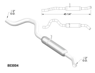 Rear Exhaust and Tail Pipes for 2001-2003 Chrysler Voyager - Image 1 of 2