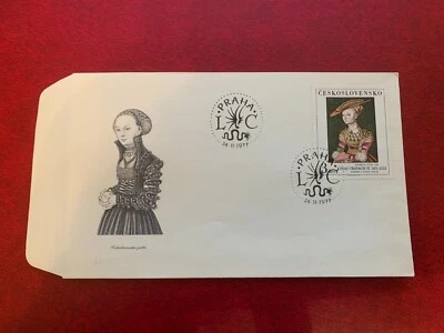 Checoslovaquia 1977 FDC ARTE MUJER JOVEN POR LUCAS CRANACH PICK 1 Foto 1 de 3