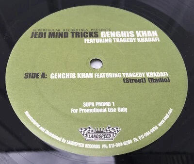 JEDI MIND TRICKS - GENGHIS KHAN (feat. TRAGEDY KHADAFI) - RARE PROMO 12” SINGLE - Image 1 of 4