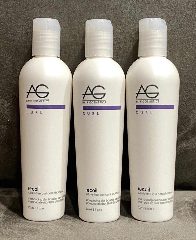 (3) PACK!!! AG RECOIL SULFATE-FREE CURL CARE SHAMPOO - 8 OZ EA - ORIGINAL BOTTLE - Image 1 of 4