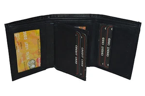 BLACK FRIDAY SPECIAL - Herren-Geldbörse mit Dreifachfaltung und Mittelklappe Schwarz Braun Hellbraun - Bild 1 von 15