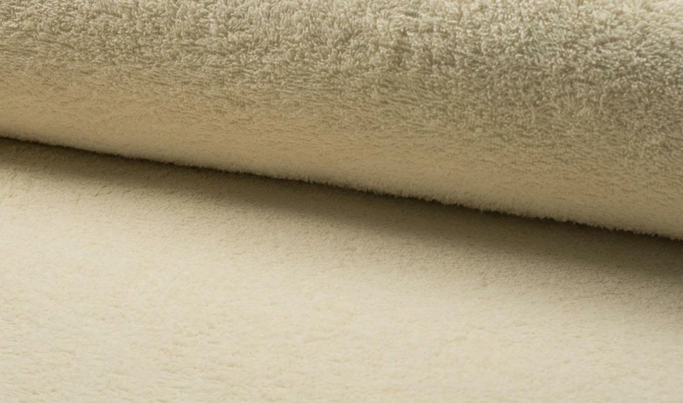 Double Sided Cotton TERRY TOWELLING Fabric Material - ECRU - Image 1 of 1
