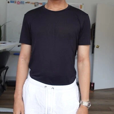 2000s H&M Basic Fitted Shirt by Divided (LIMITED EDITION) Black - Size L - Image 1 of 4