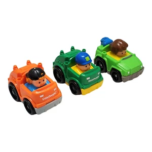 Lote de 3 remolcadores camión de basura Fisher Price Little People - Imagen 1 de 3