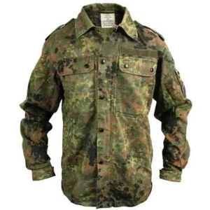 Camisa Chaqueta Ligera Ejército Alemán Talla L Camuflaje Flecktarn Bundeswehr - Imagen 1 de 2