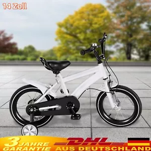 Kinderfahrrad 14 Zoll Jungen Mädchen Fahrrad ab 3-6 Jahre mit Hilfsrad Rad Bike - Bild 1 von 10