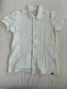 Abercrombie firtch bambino ragazzo taglia 13/14 maglione maglia bianco manica corta polo - Foto 1 di 2