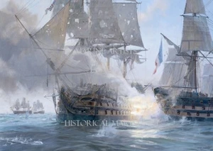 GEOFF HUNT The Deadly Blow Signed Ltd Edition on Paper Nelson at Trafalgar - Picture 1 of 1
