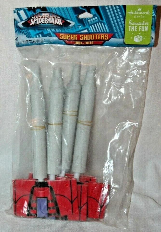 NUEVO EN PAQUETE ULTIMATE SPIDERMAN 4 SUPER SHOOTERS FAVORES SUMINISTROS DE FIESTA Foto 1 de 1
