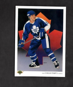 1990-91 Gary Leeman Upper Deck Hockey The Collectors Choice Toronto Checklist
