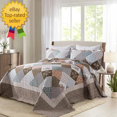Oversized King Bedspreads 120X120-3 Pcs California King Quilt, Extra Large Quilt - Image 1 of 4