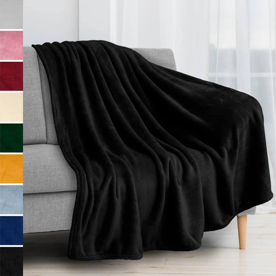 Super Soft Lightweight Fleece Warm Throw Blanket for Couch Sofa Bed Microfiber - Image 1 of 1