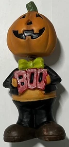 Greenbriar Halloween Bobblehead Pumpkin Excel. Used Condition 5-1/4”T Vintage - Picture 1 of 4