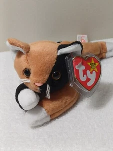 Ty Beanie Baby Chip the Cat Retired RARE Errors Mint 1996 With # Stamp - Bild 1 von 9
