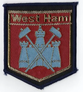 Original Vintage 1970s Football Sew On Patch West Ham United Cloth Badge Unused - Picture 1 of 1