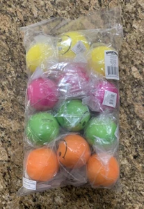 New & Sealed 12 Neon Smile Face Stress Balls Toys Happy Face Oriental Trading - Picture 1 of 2