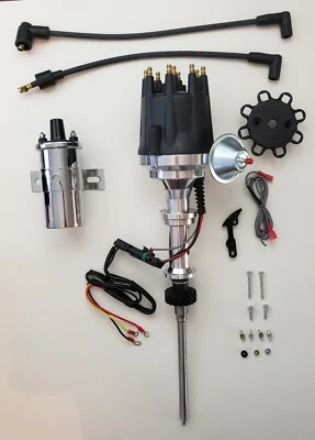 Distribuidor HEI de tapa pequeña Studebaker 1951-1964 232 259 289 304 + bobina cromada 45 k Foto 1 de 4