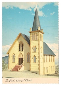 Vintage St Pauls Episcopal Church Virginia City Nevada Unposted Postcard - Picture 1 of 2