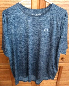 Under Armour Tech Tee Shirt Herren 2XL XXL T-Shirt blau meliert sportlich - Bild 1 von 4