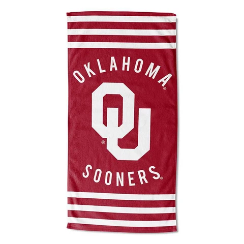 Oklahoma Sooners Stripes Beach Towel Cover