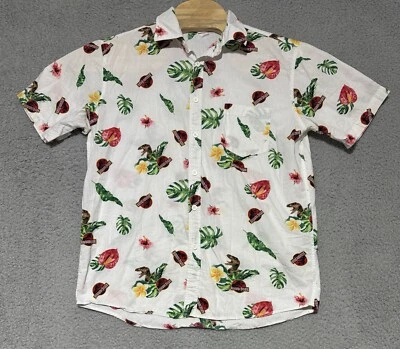 Camisa Universal Studios Jurassic World Hawaiana Estampado Completo Botón Para Hombre Grande Foto 1 de 4