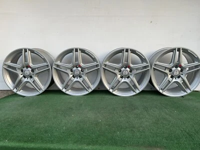 JUEGO LLANTAS MERCEDES BENZ W207 E350 E550 AMG 18" GENUINAS DE FÁBRICA OEM PLATEADAS Foto 1 de 4