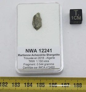Tranche de Météorite NWA 12241 - Martienne Ach Shergottite ( 0.544 g - 008** ) - Picture 1 of 10