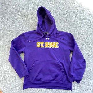 Under Armour Sweatshirt Womens Medium Purple St. Rose School Hood Pullover Loose - Picture 1 of 13