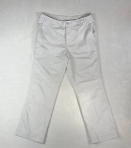 Men’s FILA Sport GOLF Pants Sz 34 White Performance Flat Front Lightweight  - Picture 1 of 7