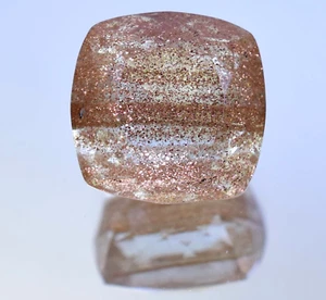 Natural Rutile & Sunstone 28.40 Ct AGL Certified Rare found Two in One Gemstone - Picture 1 of 6