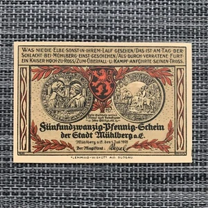 Germany Notgeld Banknote 1920's Post WW1 WWI Era German Currency 100 Pf = 1 Mark - Picture 1 of 3