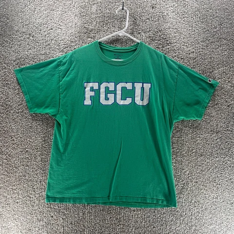 Florida Gulf Coast University Shirt Mens Extra Large Green Champion NCAA Casual Cover
