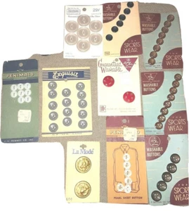 Antique Button Lot New old stock Le Chic La mode Exquisit L Chic 1950's MCM NOS - Picture 1 of 7