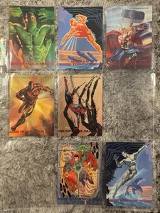 1993 Marvel Masterpieces Trading Cards NEAR COMPLETE 85 (of 90) BASE SET, #1-90 - Picture 1 of 11