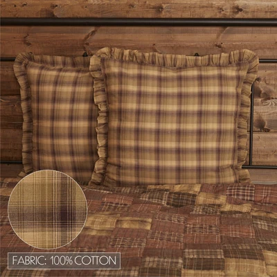 Tela Prescott Euro Sham con volantes 26x26 bronceado claro/marrón oscuro Euro Sham Foto 1 de 4