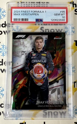 🏁 2024 Topps Finest F1 Max Verstappen #95 PSA 10 LOW POP 6 🏁🏁🏁🏁 - Image 1 of 2